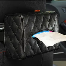Кожаный Автомобильный тканевый ящик с солнцезащитным козырьком стул задняя подвесная креативная бумага держатель для автомобиля Принадлежности для салфеток бумажный лоток милый
