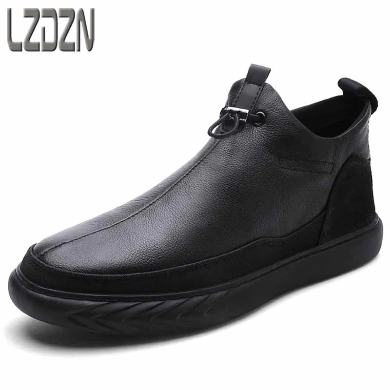 

autumn winter British retro men's shoes British retro casual lazy Chelsea boots high top men boots men's leather boots men