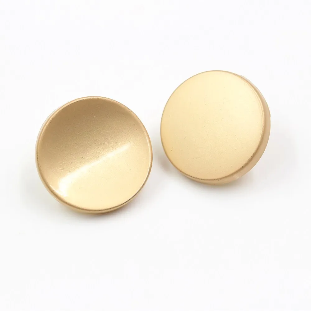 25mm smooth Shakin metal button gold sweater coat decoration buttons accessories DIY 10Pcs/Lot JS-0021 2