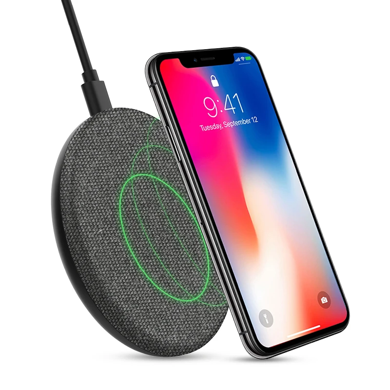 

Wireless Charger with Light Indicator Quick Charge for Samsung Charger for iPhone X/XS Max XR 8 8 Plus
