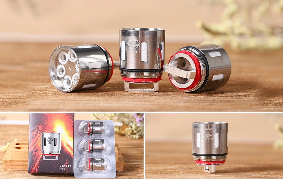 3 шт./лот SMOK TFV12 катушки с двойной катушкой/Палуба V12-T8 V12-T12 V12-X4 V12-Q4 тройной катушки двухслойные подходит для SMOK TFV12 Tank Atomizer