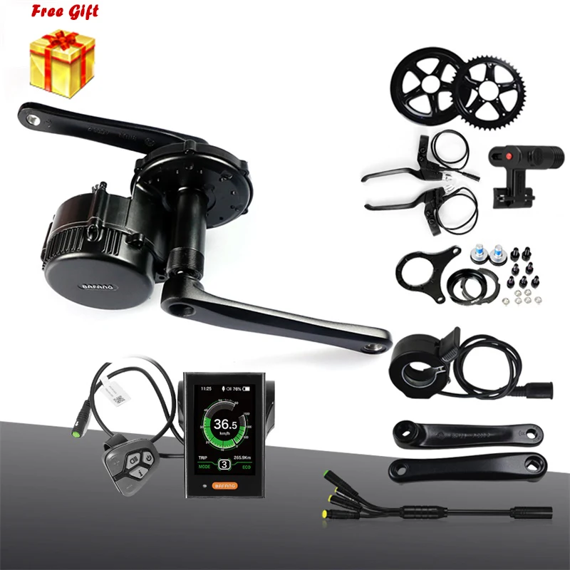 

8fun bafang 48V 750W BBS02B Mid Drive Motor Electric Bike Conversion Kits For Bicycle BBS BBS02 Middle Engine Kit