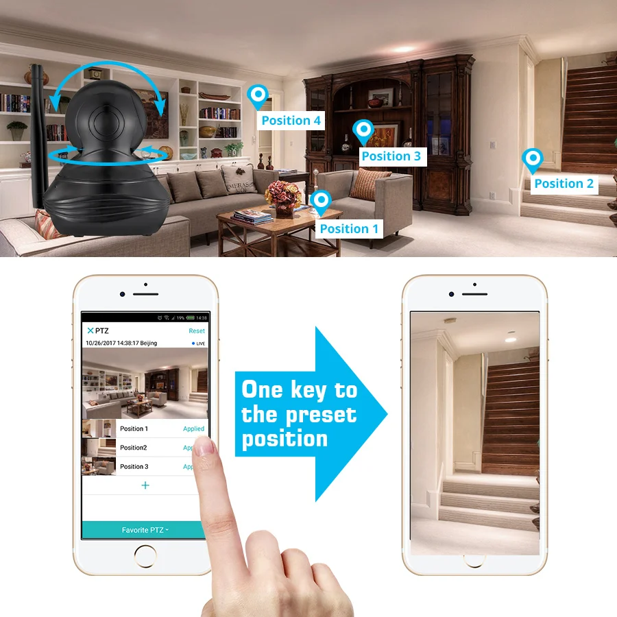  Fuers 1080P HD Wifi IP Camera Wireless CCTV Smart Home Security Cloud Storage Privacy Protection Bu - 32847655157
