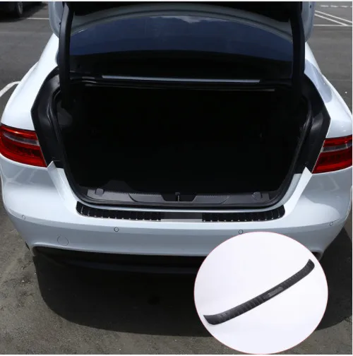 

For Jaguar XE 2016 Gloss Black Car Styling Stainless Steel Car outside Rear Bumper Panel Plate Cover Trim Protection Accessories
