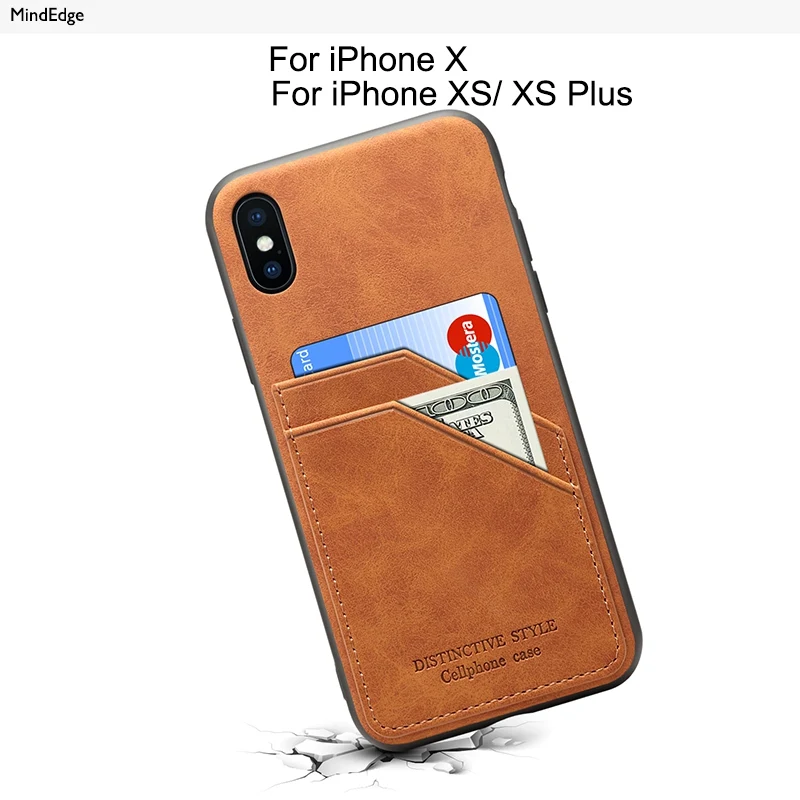 Кожаный чехол для iPhone XS Plus Чехол карт кошелек 360 противоударный X роскошный