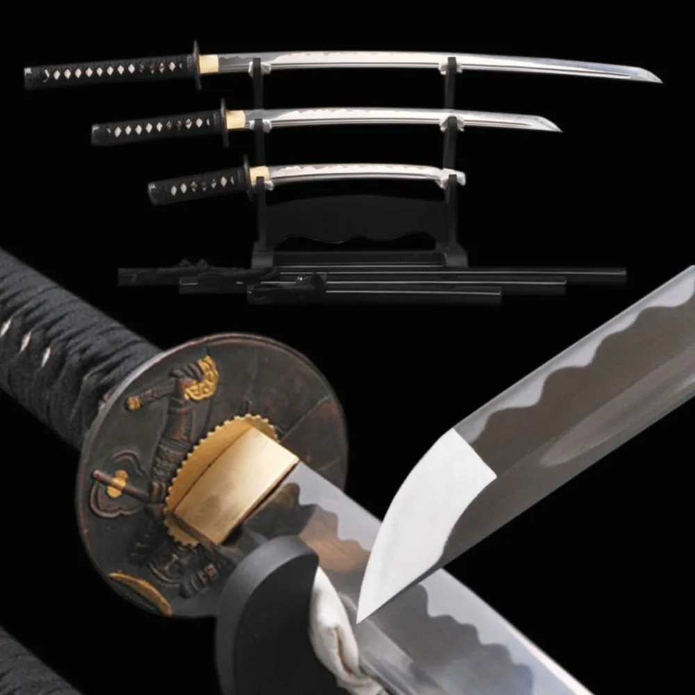 Buy Delicate Decoration Japanese Samurai Swords Set 1060 Carbon Steel Blade