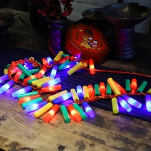 1 м красный фейерверк светодиодный осветительный струнные Феи китайский новогодний свет теплый белый со звуком для украшения свадебной вечеринки