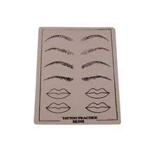 10 шт. резиновая профессиональная Перманентная макияж бровей губ Прочная кожа для обучения татуировкам для нового художника стартер