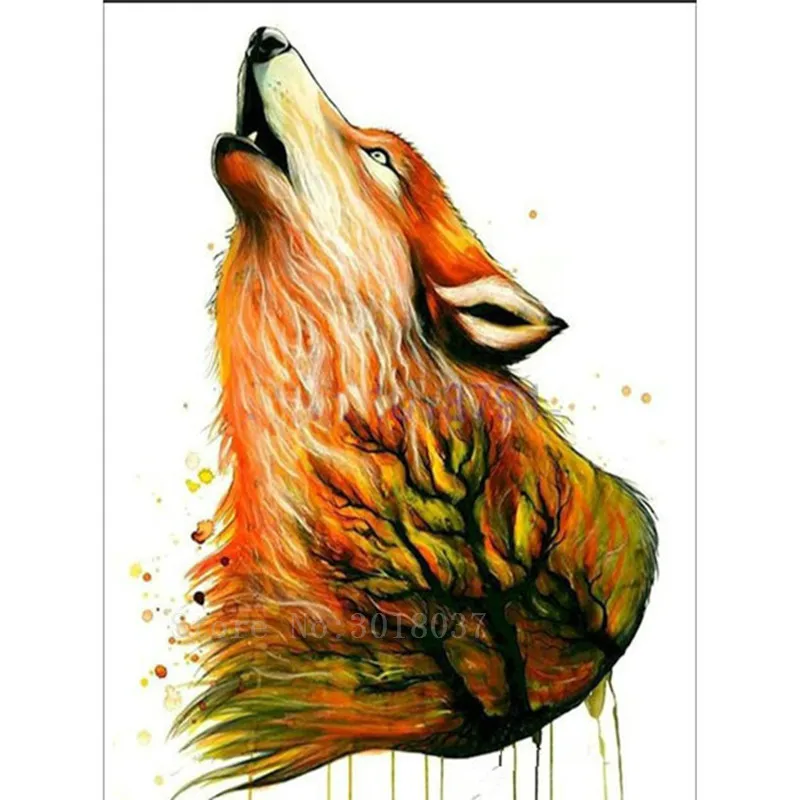 

Diy 3D Diamond Painting Cross Stitch Sky Shouts Of The Fox Diamond Mosaic Full Diamond Embroidery Rhinestone Gift Decoration Kit