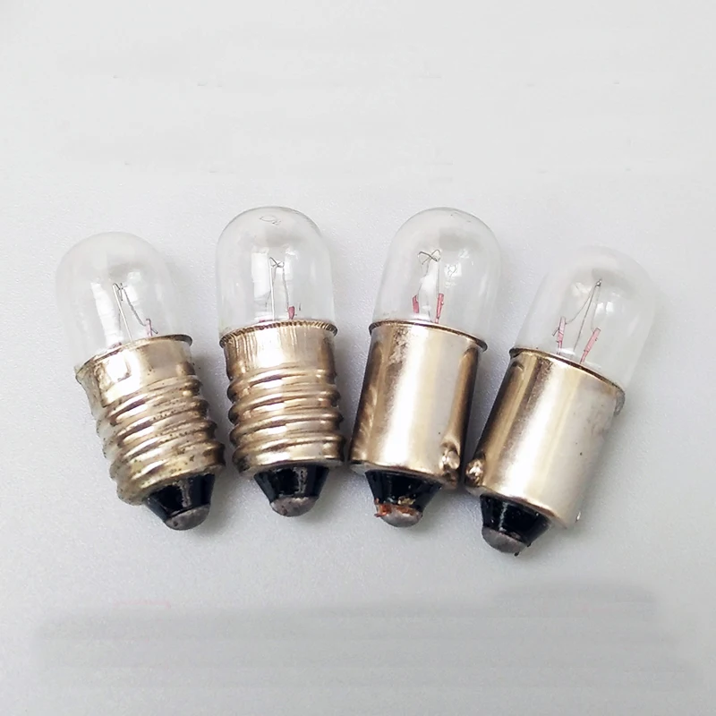 

B9 E10 12V 24V 3W Device Button Small Indicator Light Bulb Yellow Light Screw Bayonet Lamp 25pcs