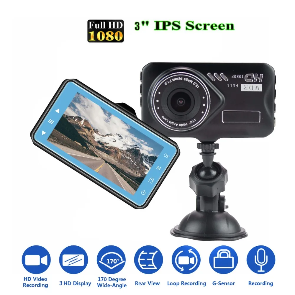 

Full HD 1080P Mini Car DVR Lens Video 3"inch Recorder Parking Car Camera Dash Cam Auto Black DVR camera video registratori auto