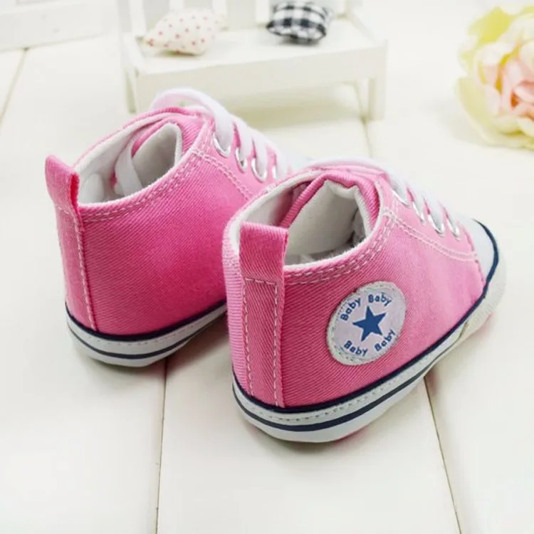 Обувь для новорожденных от 0 до 18 месяцев; обувь для малышей; обувь для мальчиков и девочек с мягкой подошвой для первых шагов; парусиновая Обувь На Шнуровке; нескользящая обувь для малышей