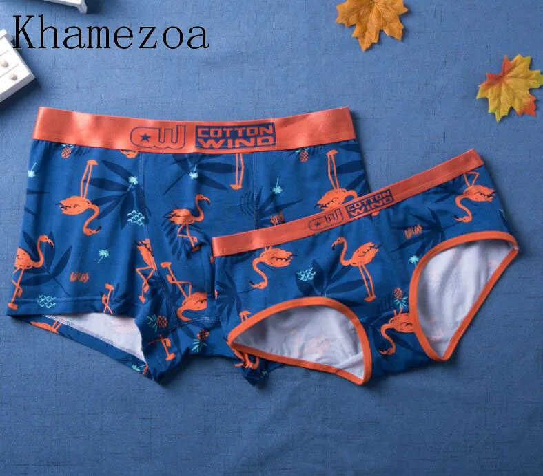

Khamezoa 1 pcs Men's lover Underwear Modal Men Boxer Male Shorts boxer Women panties men Female ice silk cool Underpants GZMZ03