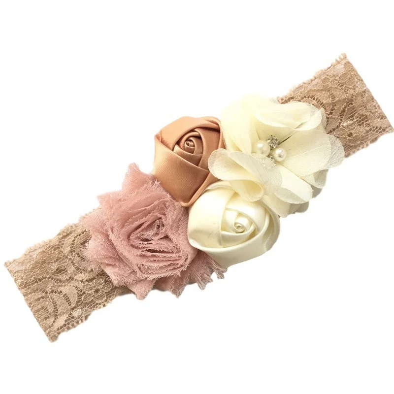 

Baby Headbands Lace Flower Toddler Headwrap Girls Hair Flower