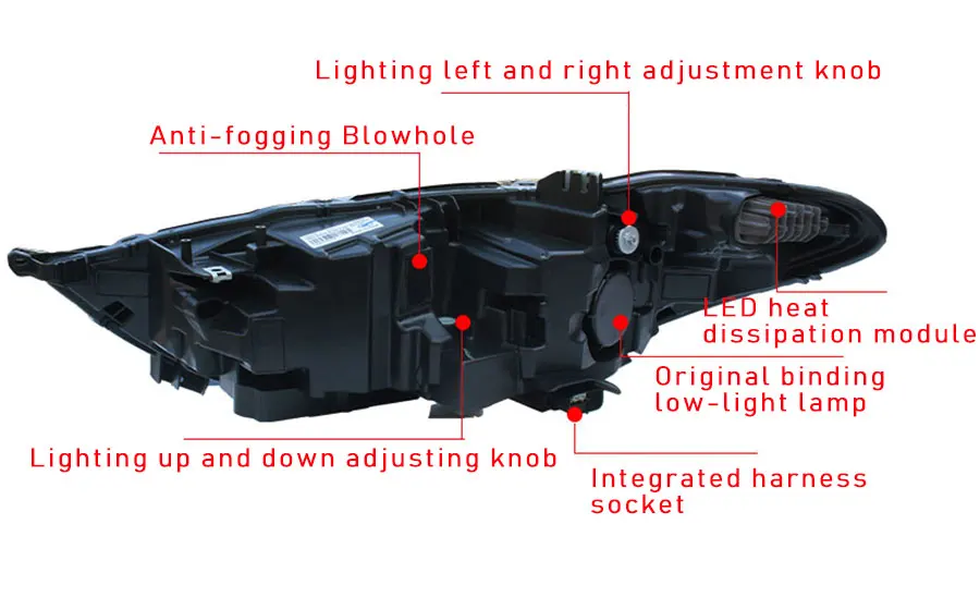 2 шт. светодиодный фары для Ford Fusion/Mondeo 17-19 светодиодный автомобильный фонарь ангельские глазки ксенон HID комплект Противотуманные фары светодиодный дневные ходовые огни