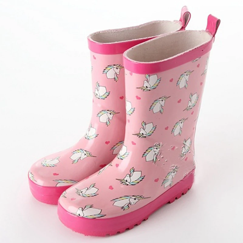 

Pink Unicorn Shoes for Girls Summer Boots Children Rain Boots Kids Rubber Boots Child Waterproof Boots Girl Rain Shoes Non-slip