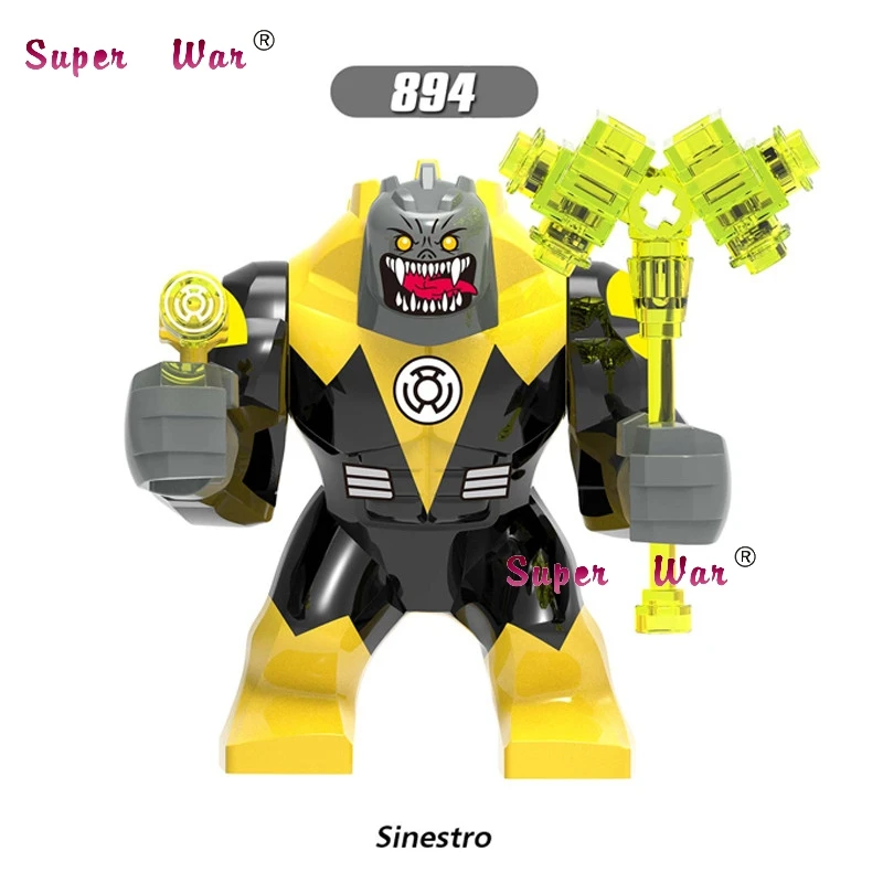 

Single Big Size Marvel Green Lantern Kilowog DC Yellow Lantern Sinestro Thanos Venom Carnage Batman Figures Building Blocks Toys