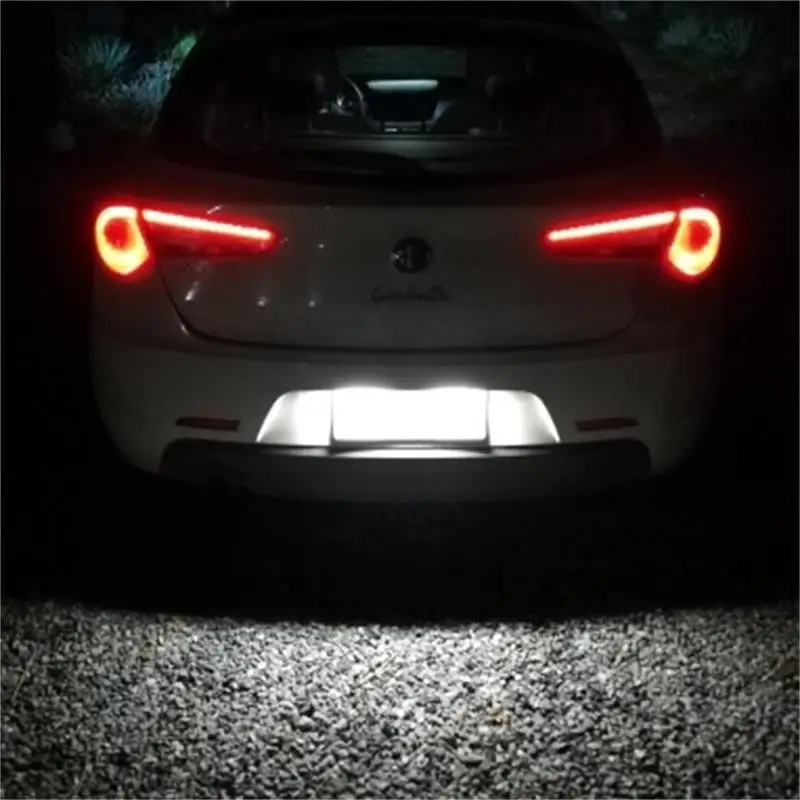 2x18SMD светодиодный номерной знак света лампы подходит для Alfa Romeo 147 156 159 166 Brera MiTo GT паук 939 ошибок - Испускаемый цвет: Alfa Romeo light