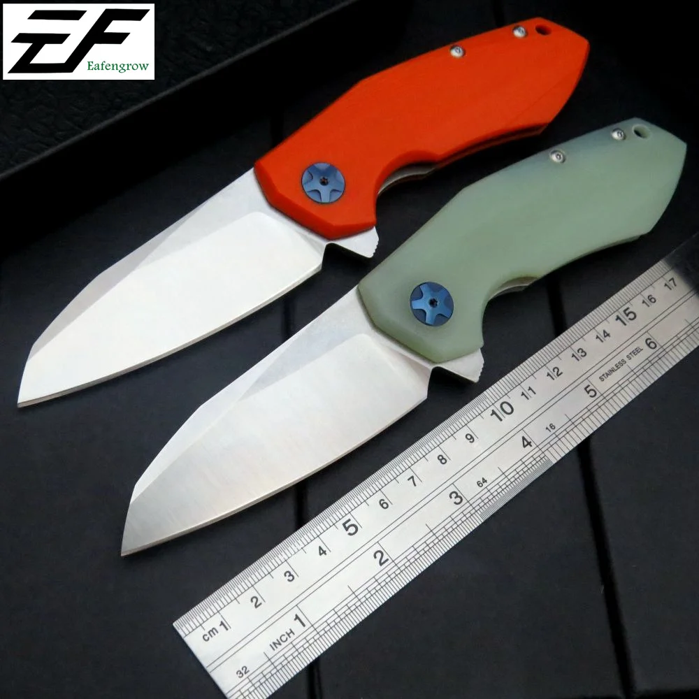 Eafengrow EF 0456 Folding Knife G10 Handle D2 Blade Bearing Flipper