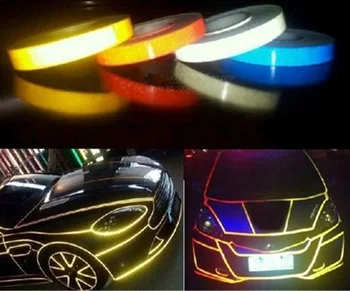

1.5CMX45M Car body reflective strip warning stick fluorescent decorative strip