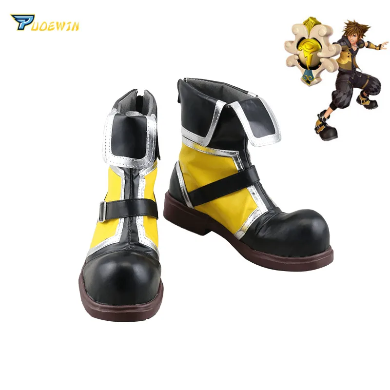 

Kingdom Hearts Sora Yellow Cosplay Boots Shoes Custom Made