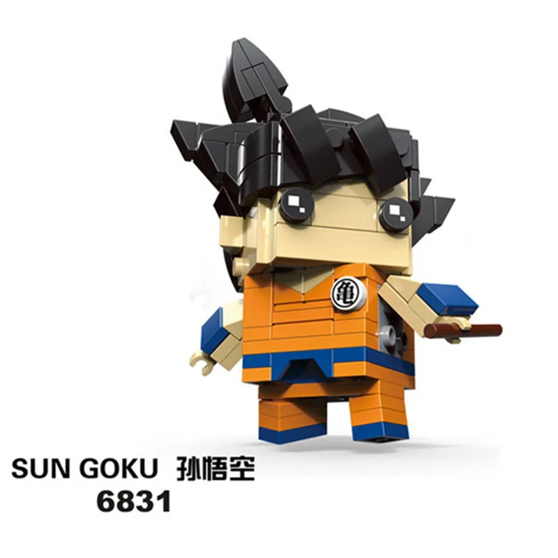 Милая кукла Dragon Ball Z Super Saiyan Goku, фигурка, игрушка Dragon ball Z BrickHeadz, строительные блоки, игрушки для детей - Цвет: Фиолетовый