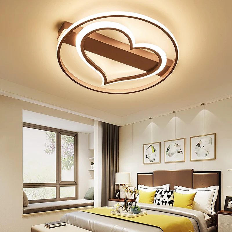 

Master bedroom light Simple modern home warm led Ceiling light heart-shaped creative study lamp children's room lamp