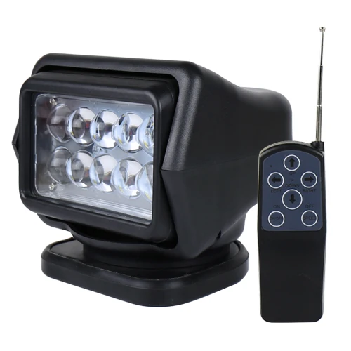 360 Degree Remote control 7inch LED Searchlight 50W Rotate Spotlight