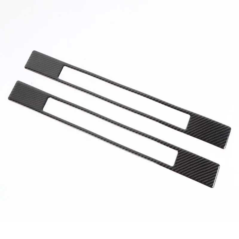 

YAQUICKA For Ford Mustang 2015 Up Car Accessories Car Door Sill Decorative Sticker Carbon Fiber Interior Car Styling 2Pcs New