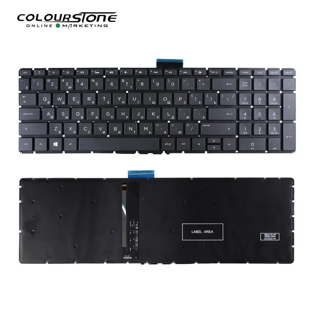 

Hot sale RU keyboard for HP15-BS black notebook without frame