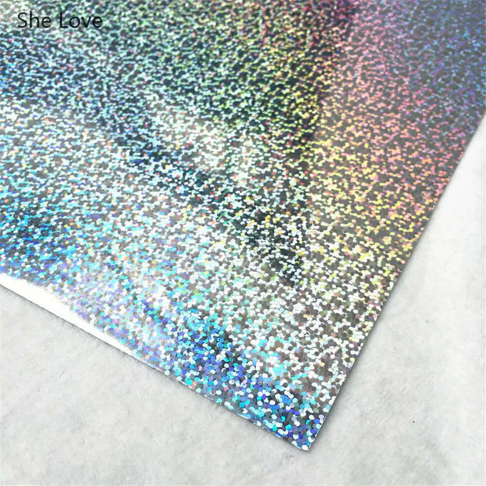 She Love 25x30 см блестящая ПВХ бумага железо на передаваемое тепло струйная виниловая самоклейка на окна для футболки Diy ремесла - Цвет: sliver