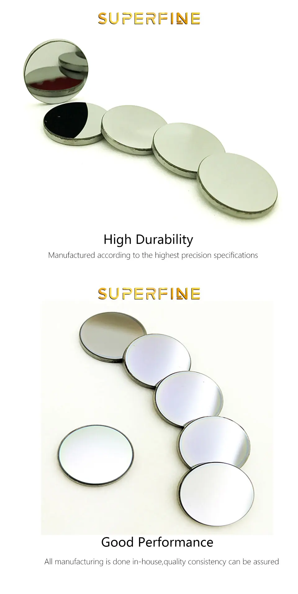 Superfine Mo reflect laser mirror dia 38.1 thickness 5mm for CO2 laser engraving cutting machine