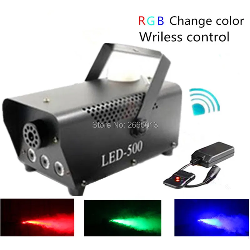 High Quality Wireless Control LED 500W Smoke Machine/RGB Color LED Fog Machine/Professional