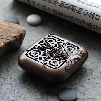 

Copper alloy Hollow Vintage Sandalwood censer Incense equipment Home car Incense box incense coil Incense burner