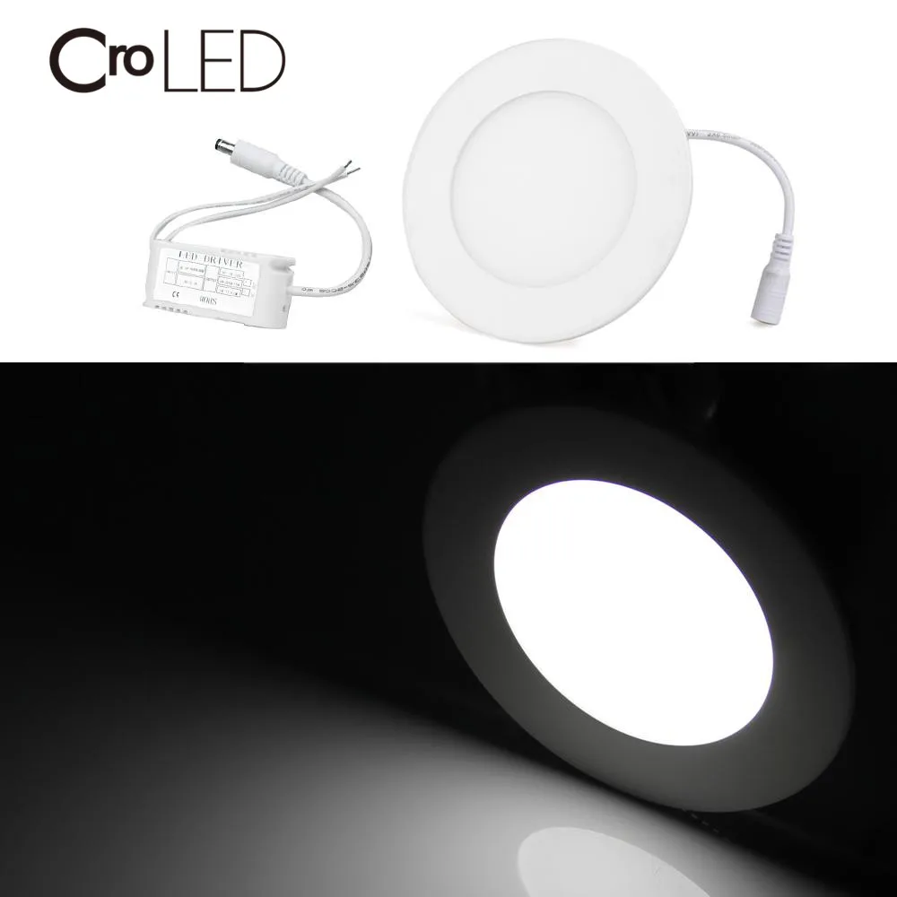 

LED Panel Lamp 18W 1480LM 2835SMD 90LEDs Round Recessed Ceiling Downlight Bulb Lamps Panel Light White