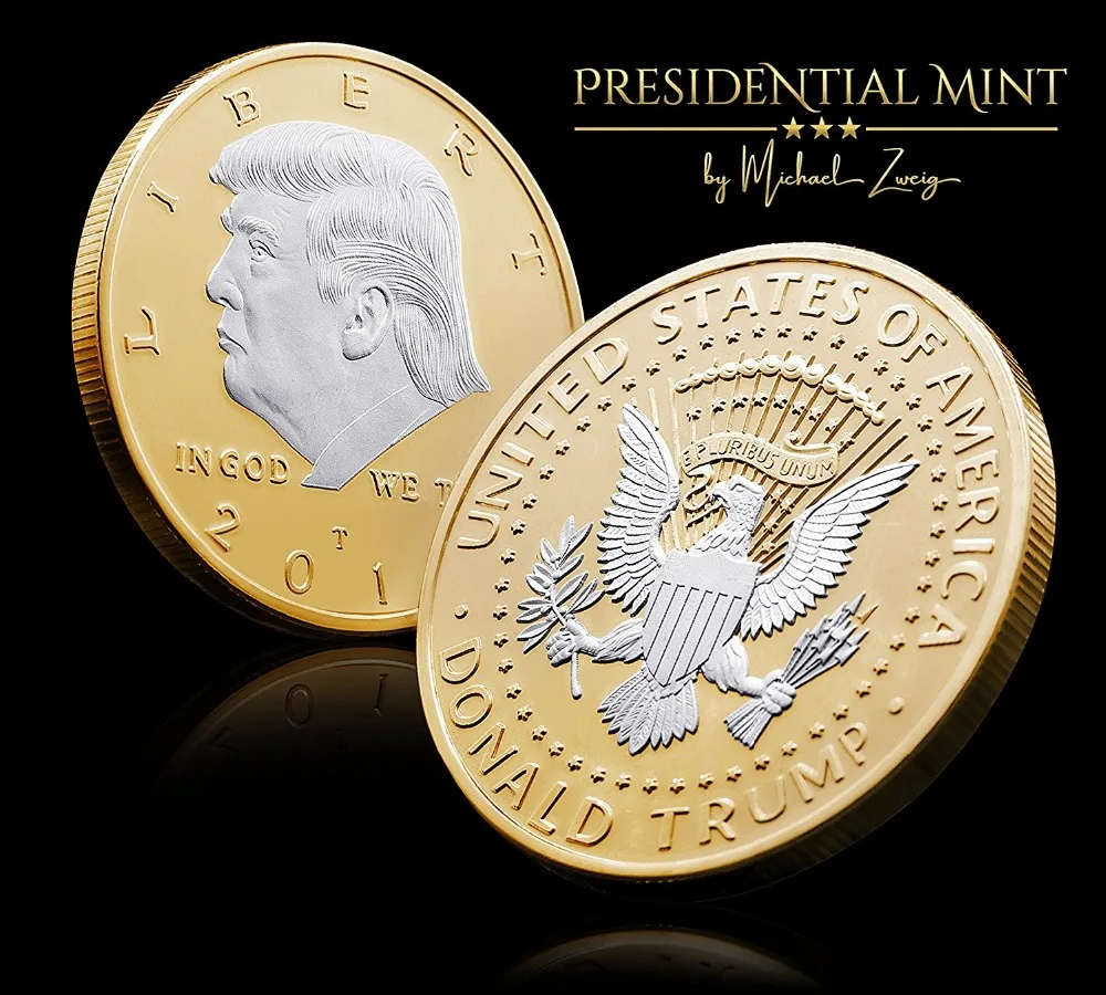 Pièce du défi Donald Trump 2018-argent plaqué dans la série édition commémorative des collectionneurs. Une preuve étonnante comme des pièces de monnaie.