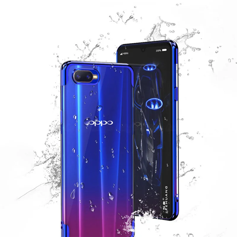 Роскошный чехол UVR из ТПУ с покрытием для OPPO R15X RX17 Neo мягкий A3S K1 полная защита