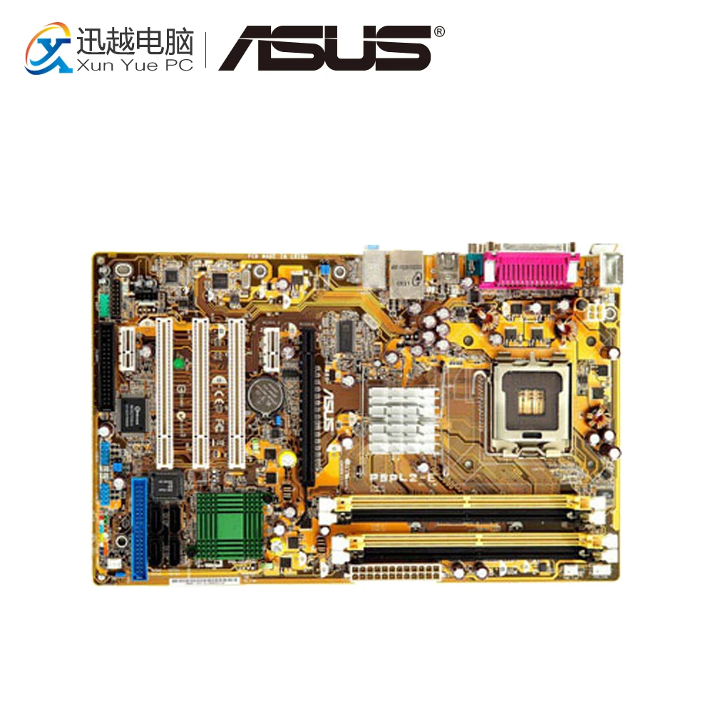 Asus P5PL2-E настольная материнская плата 945 разъем LGA 775 для Core 2 Duo DDR2 2G SATA2 USB2.0 ATX