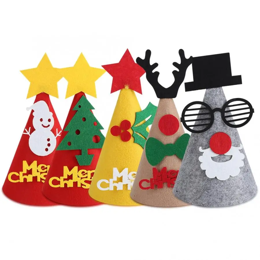

Sale Christmas Hats Cute Unisex Non-woven Christmas Hat Adult Children Cap Festival Party Decoration winter hats for women