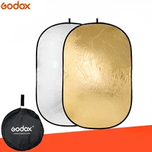 Портативный складной светильник Godox 3"* 47" 90x120 см 2 в 1, овальный отражатель для студийной фотосъемки, рассеиватели с несколькими дисками