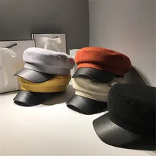 Осенне-зимние замшевые шляпы для женщин, одноцветные Восьмиугольные кепки Newsboy, Женская Повседневная шапка, Зимний берет, женская шапка AD0804