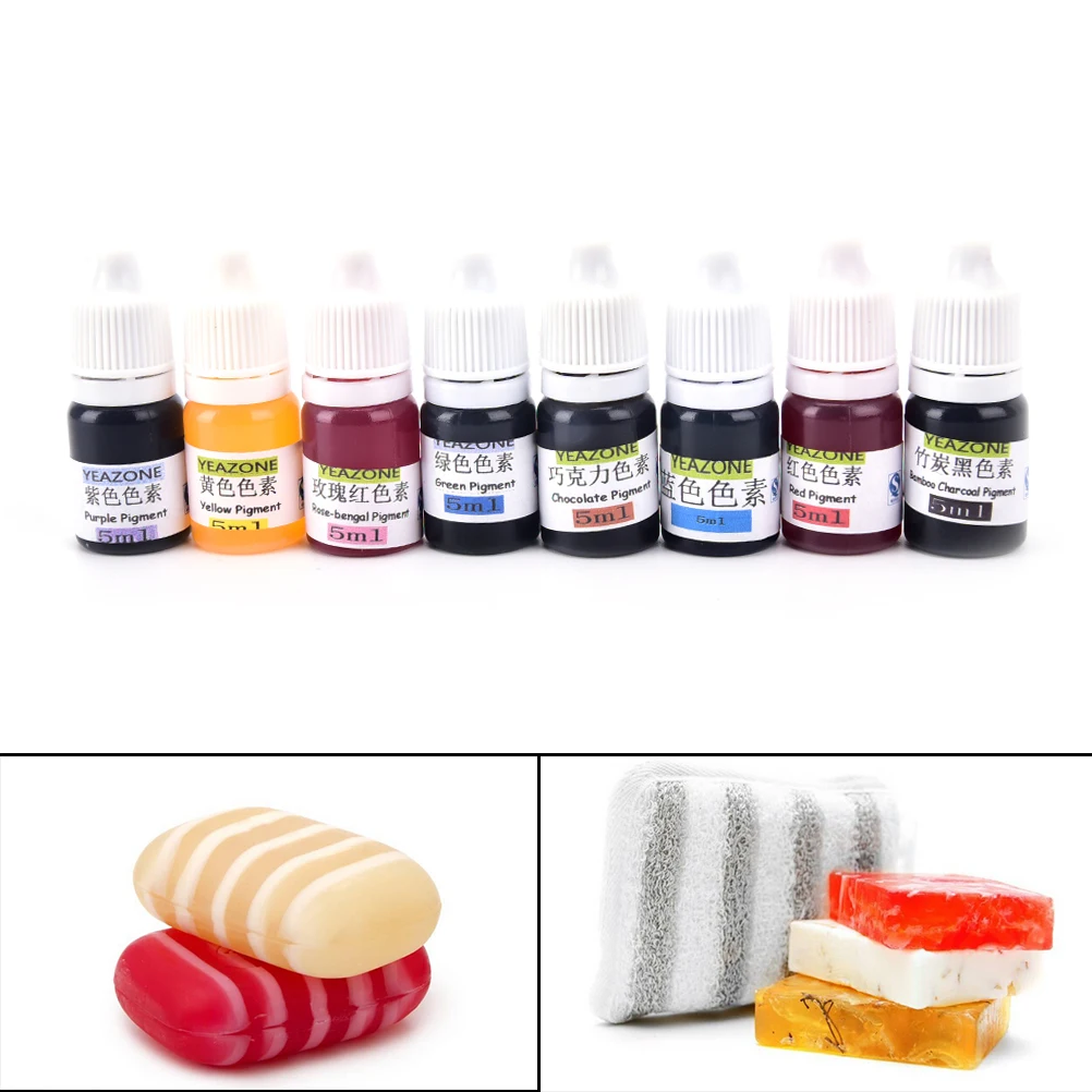 

5ml Handmade Soap DYE Pigments Colorant Toolkit Materials Hand Made Soap Base Colour Liquid Pigment 8 Colors