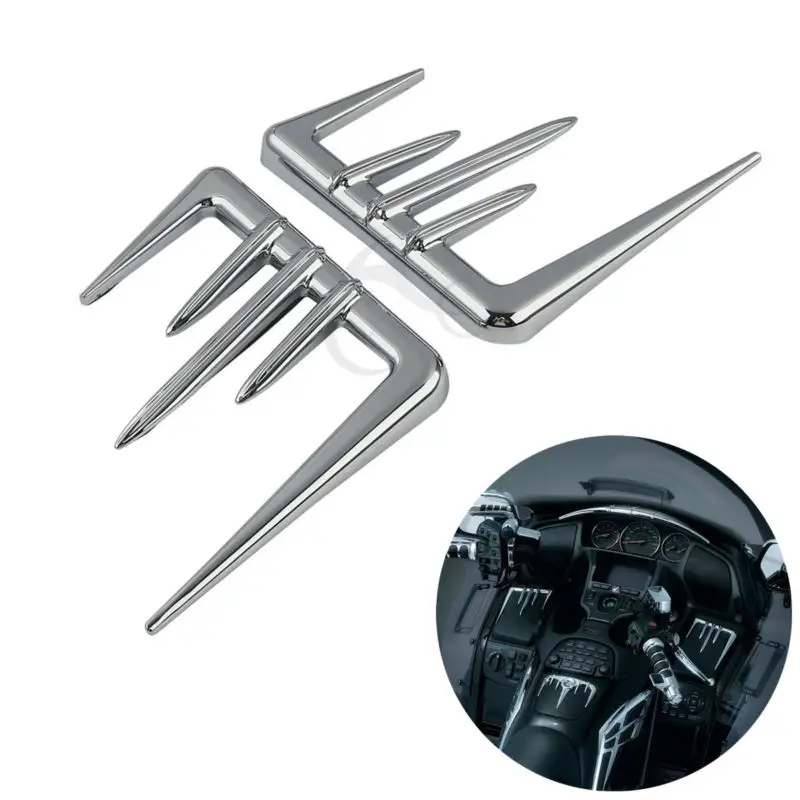 Chrome Glove Box Accent Trims For Honda Goldwing GL1800 (2001-2010, Non-Airbag) - Pair