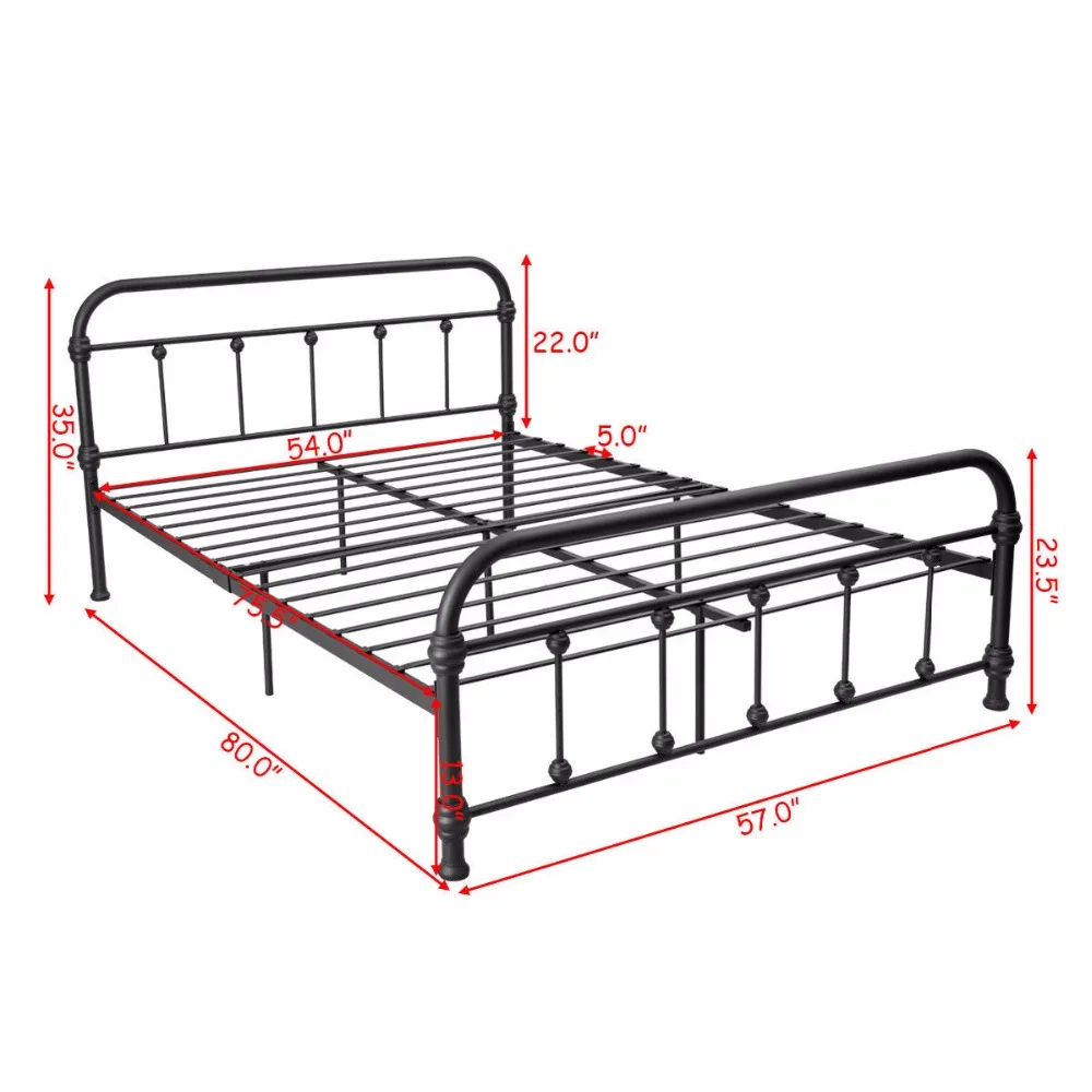 Giantex Full Size Metal Steel Bed Frame W/Stable Metal Slats Headboard Footboard Bedroom Furniture HW57398 Giantex Full Size Metal Steel Bed Frame W/Stable Metal Slats Headboard Footboard Bedroom Furniture HW57398