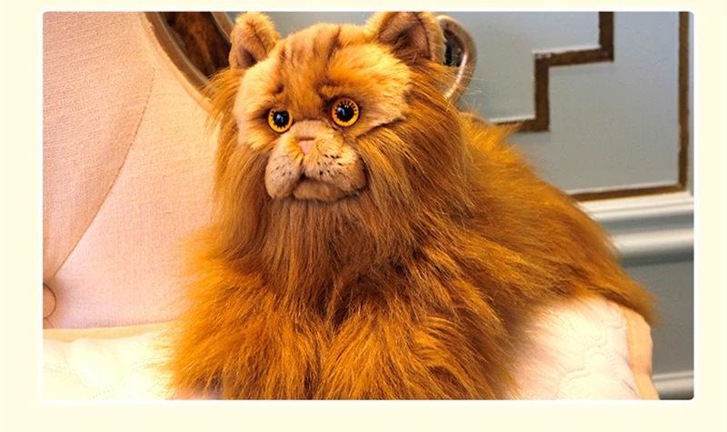 Dorimytrader Cute Simulation Cat Plush Toy Lifelike Lovely Realistic Pets Cat Doll Car Decoration Baby Gift 38x15x18 DY50141 (4)