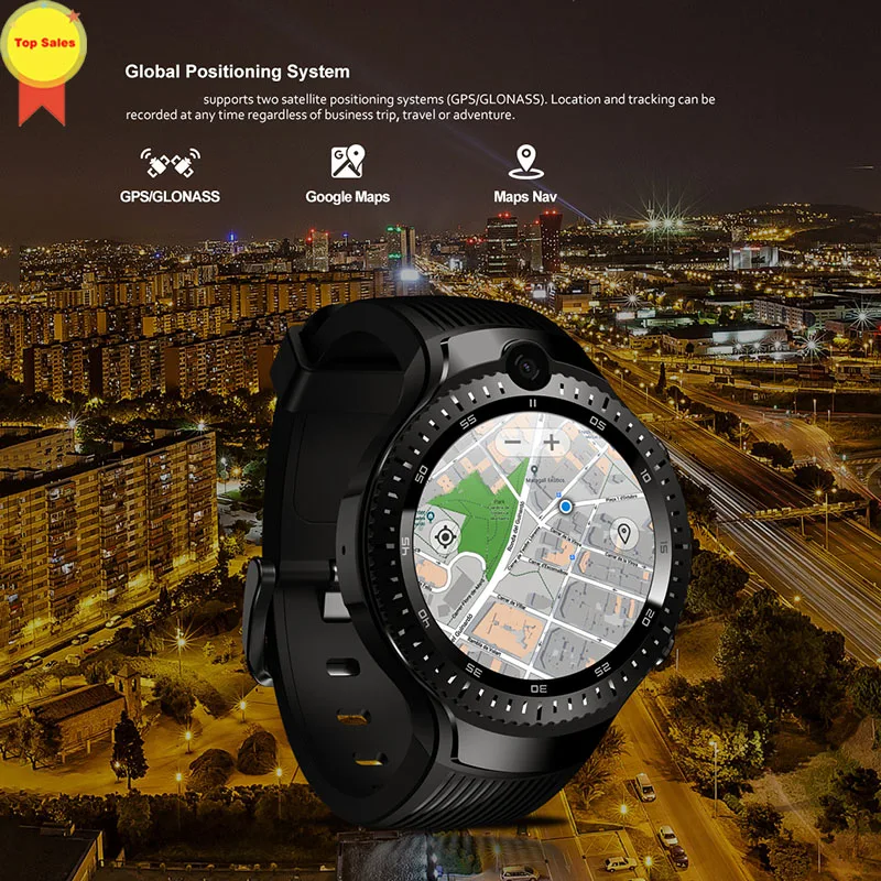 best 2019 smart watch dual Camera 4G Lte Smart Watch GPS Wifi Heart Rate Monitor Android phone call watches unique gift for men