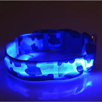 

LED Night Flashing Pet Dog Collar Camouflage Collare Cane Pet Luminous Collar for Dogs Cats Dog Accessories Pet Supplies A04