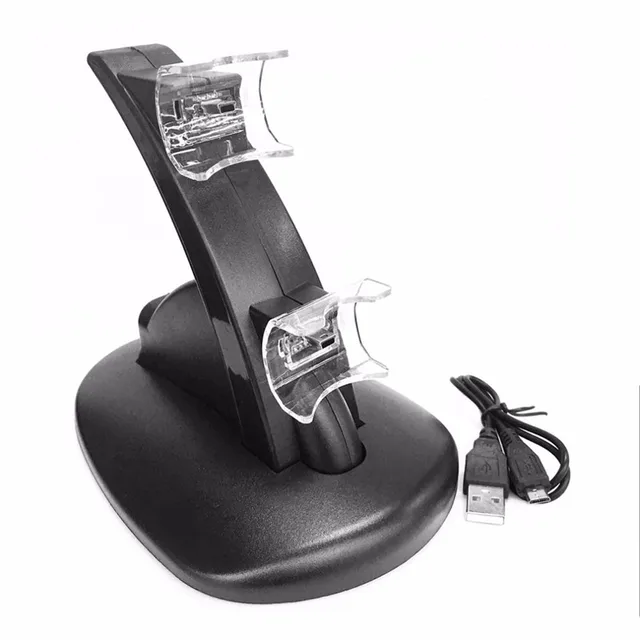 Best Price LED Light Quick Dual USB Charging Dock Power Charger Stand Holder For Sony PlayStation 3 For PS3 Controller With USB Cable