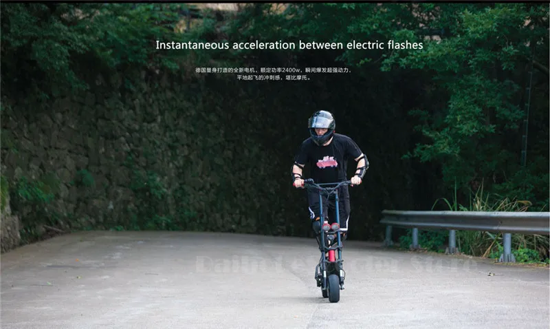 Daibot Electric Scooter 2400w 2 Wheels Electric Scooters Dual Drive 11 inch 60V Foldable Electric Offroad Skateboard For Adults  (22)