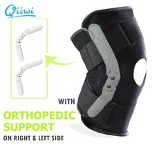 Apoyo profesional Deportes Seguridad interior flexible bisagra Corsé negro rodilla Guardia pad Protector de la Correa Respirable cinta Kinesio